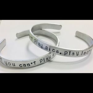 Lacrosse LAX player quote bracelet